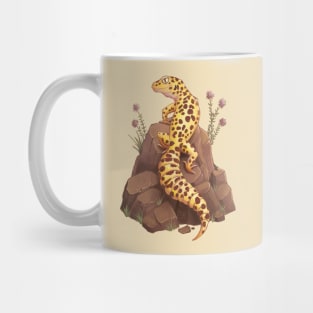 Leopard Gecko on the rock Mug